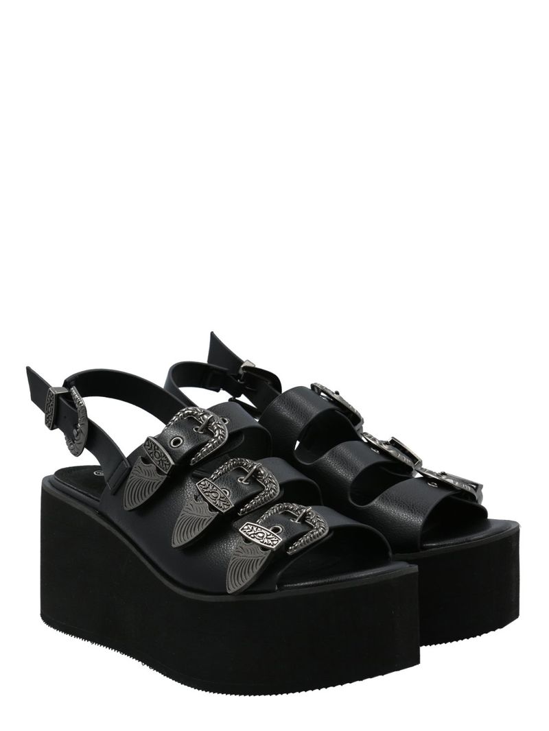 Sandalia Mujer Lola Negro Azaleia