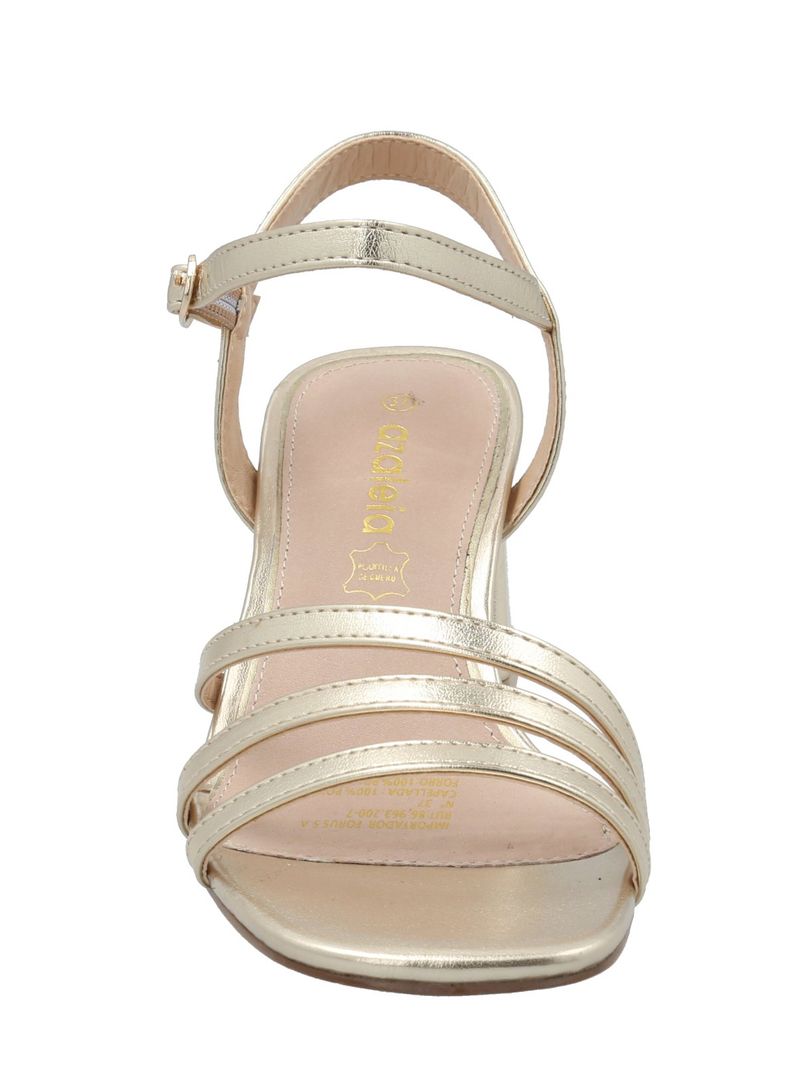 Sandalia Mujer Liron Dorado Azaleia