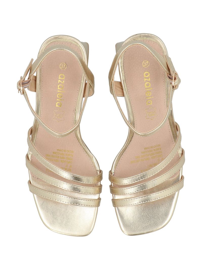 Sandalia Mujer Liron Dorado Azaleia