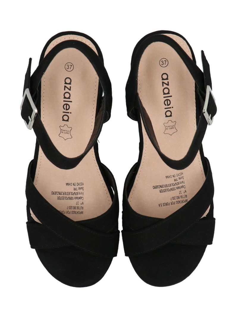 Sandalia Mujer Levana Negro Azaleia