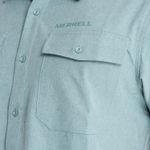 Camisa Manga Corta Hombre Akaroa Gris Claro Merrell