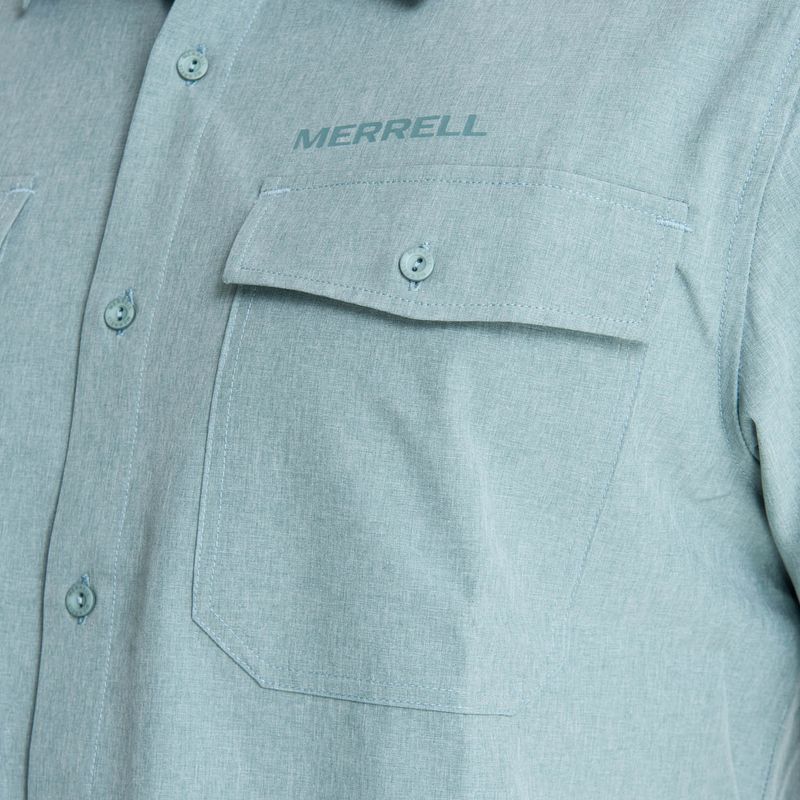 Camisa Manga Corta Hombre Akaroa Gris Claro Merrell
