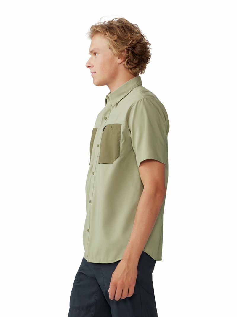 Camisa Manga Corta Hombre Trail Sender Verde Mountain Hardwear