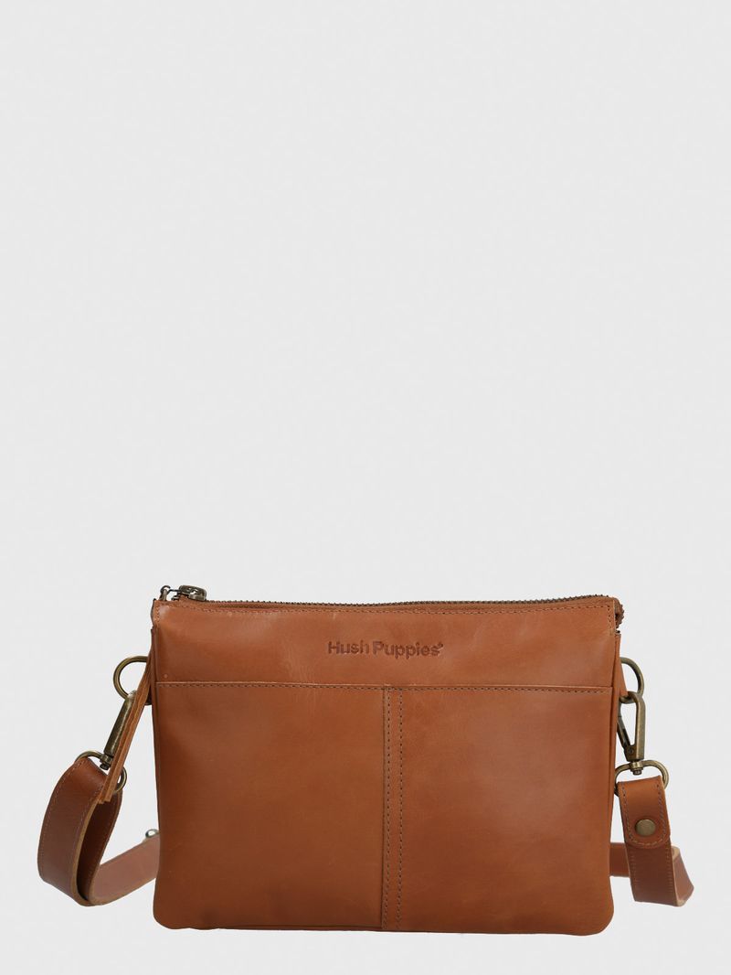 Cartera Cuero Mujer Dalton Cross Café Hush Puppies