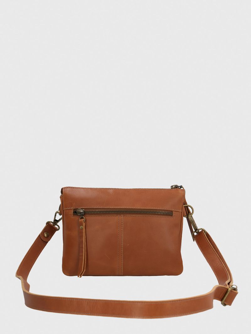 Cartera Cuero Mujer Dalton Cross Café Hush Puppies