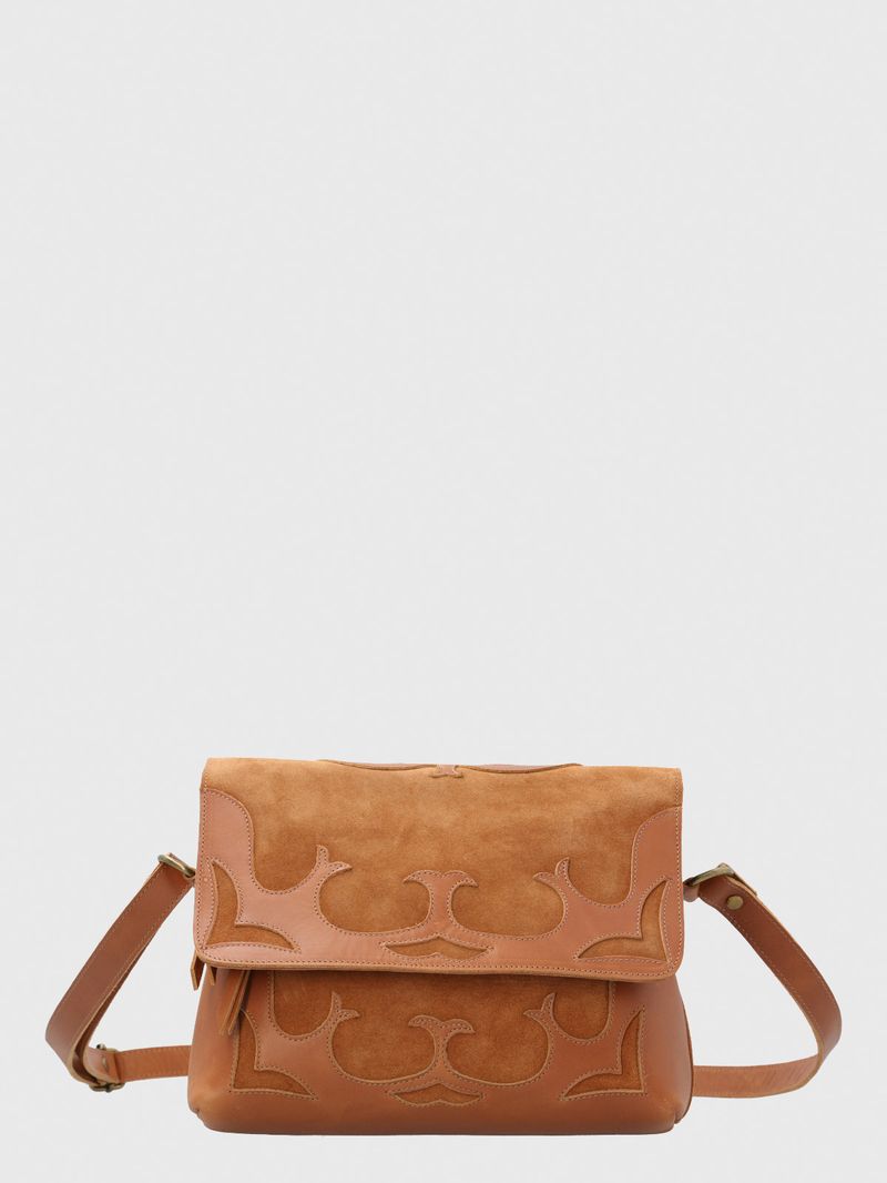 Cartera Cuero Mujer Duke Cross Café Hush Puppies