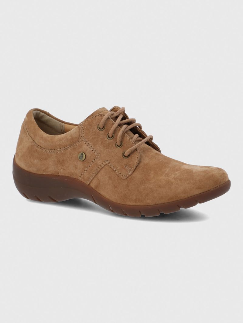 Zapato Cuero Mujer Rojam Café Hush Puppies Sitio