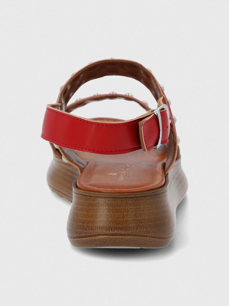 Sandalia Cerutti Mujer Merrada Roja Hush Puppies