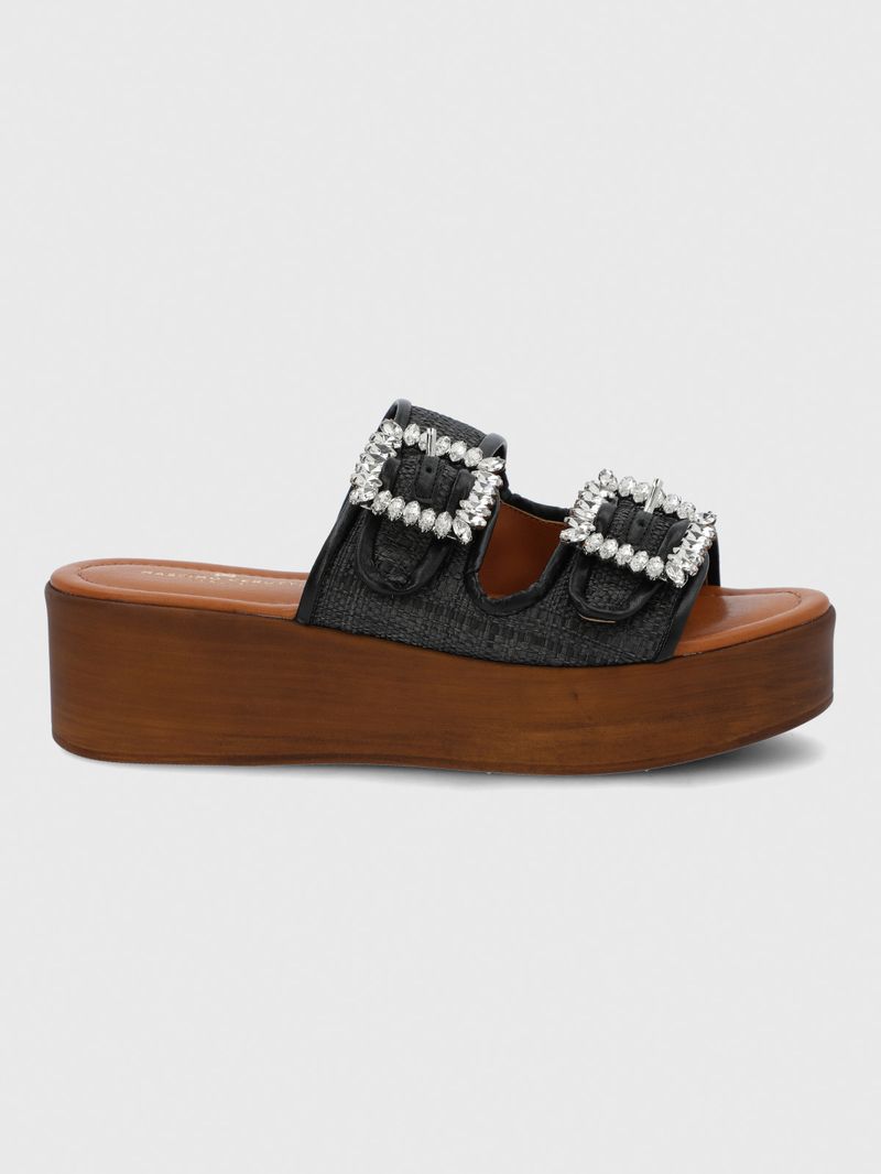 Sandalia Cerutti Mujer Mulini Negra Hush Puppies