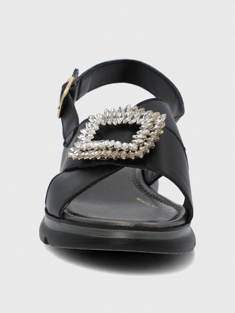 Sandalia Cerutti Mujer Gullo Negra Hush Puppies