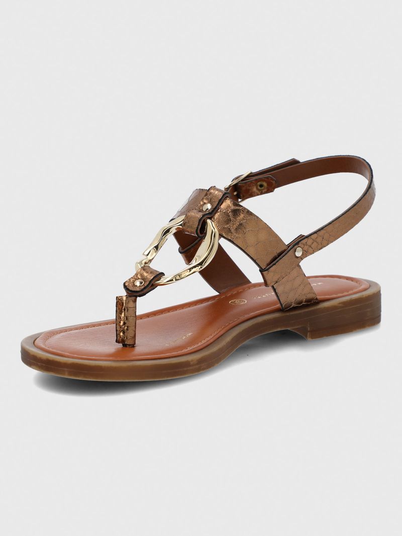 Sandalia Cerutti Mujer Pisani Metalizada Hush Puppies