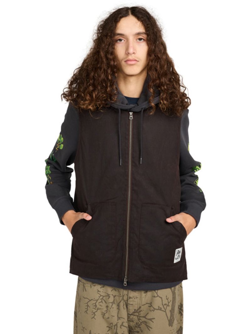 Chaqueta Sin Mangas Hombre Bigfoot waxed Café Element