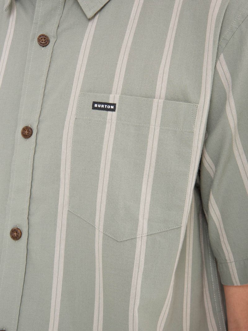 Camisa m/c Hombre Classic lines Verde Burton