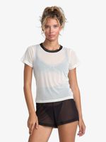 Polera m/c Mujer Aren Mesh Baby Blanco RVCA