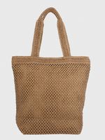 Cartera Mujer Rafia Tote Café Azaleia