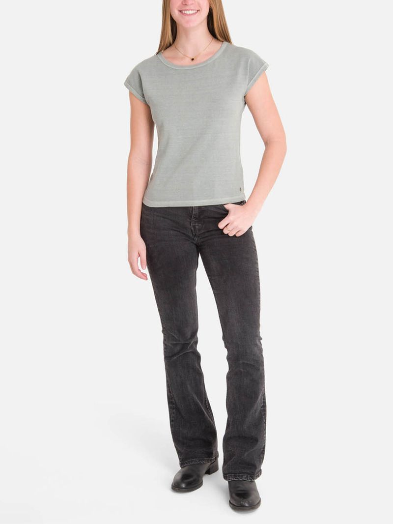 Polera m/c Mujer Essential Azul Burton