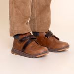 Botín Cuero Niño Runney  Café