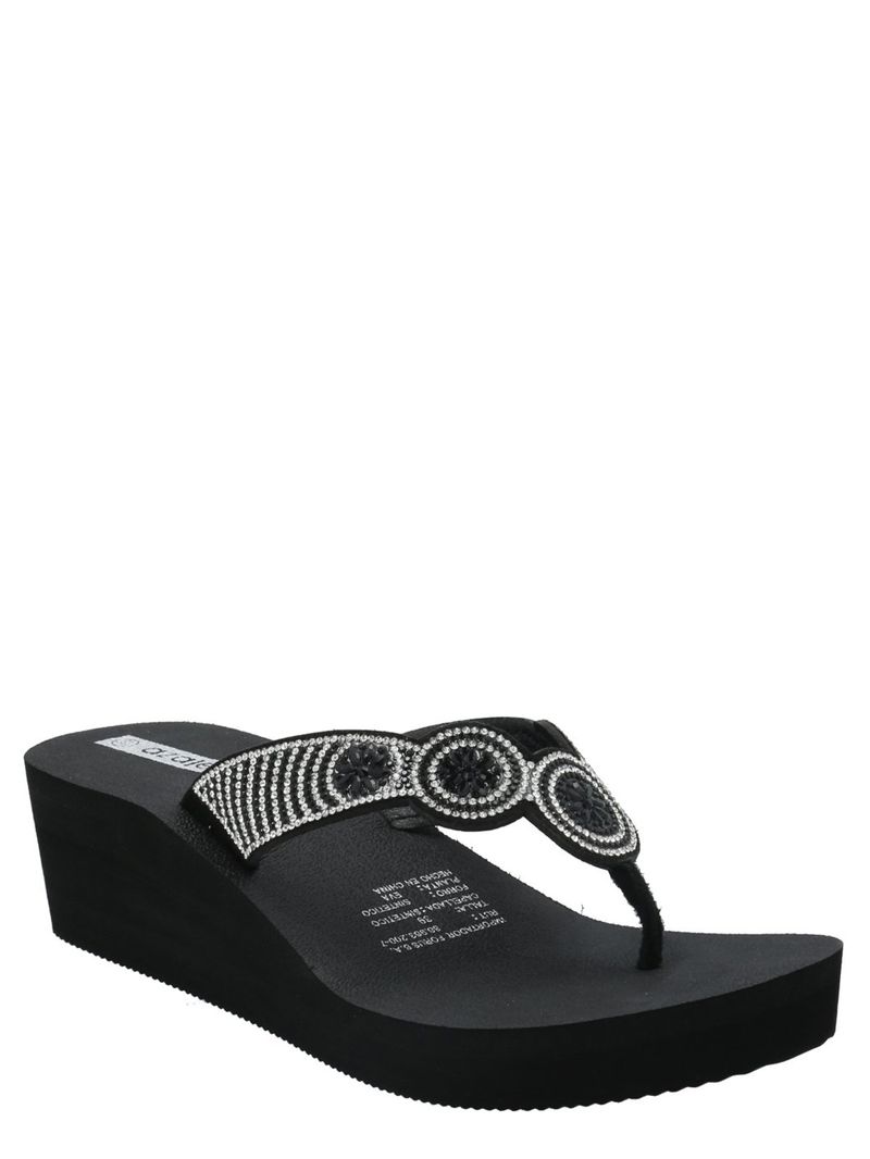 Hawaiana Mujer Rosella Negro /Blanco Azaleia