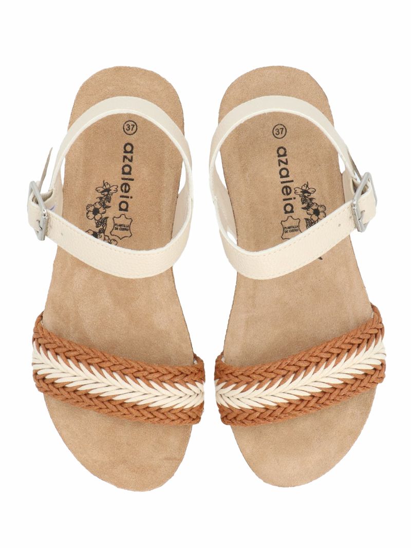 Sandalia Mujer Candida Ostra Azaleia