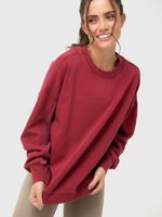 Polerón Mujer Oversize Crew II Burdeo Bsoul