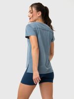 Polera Mujer V-Neck Azul Bsoul