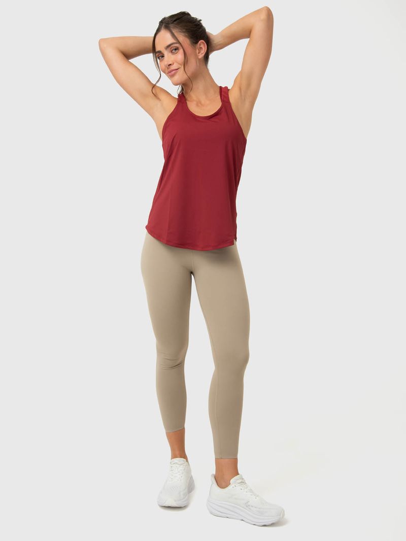 Polera Mujer Training Tank Granate Bsoul