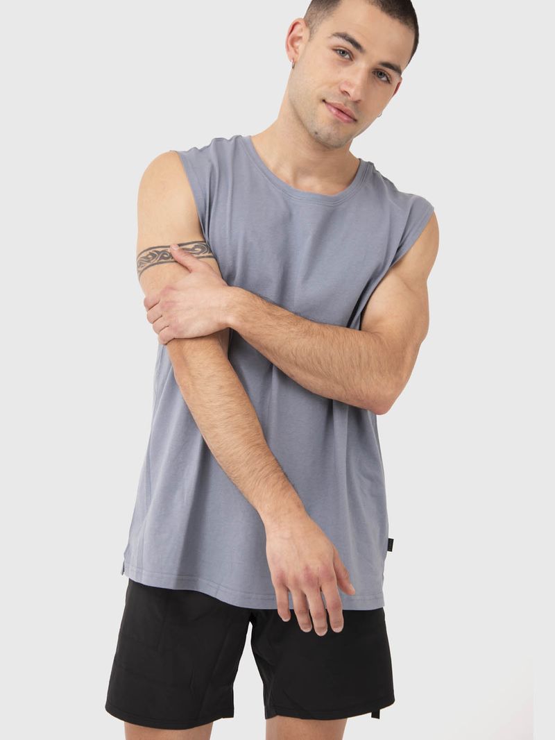 Polera Hombre Sleeveless Gris Bsoul