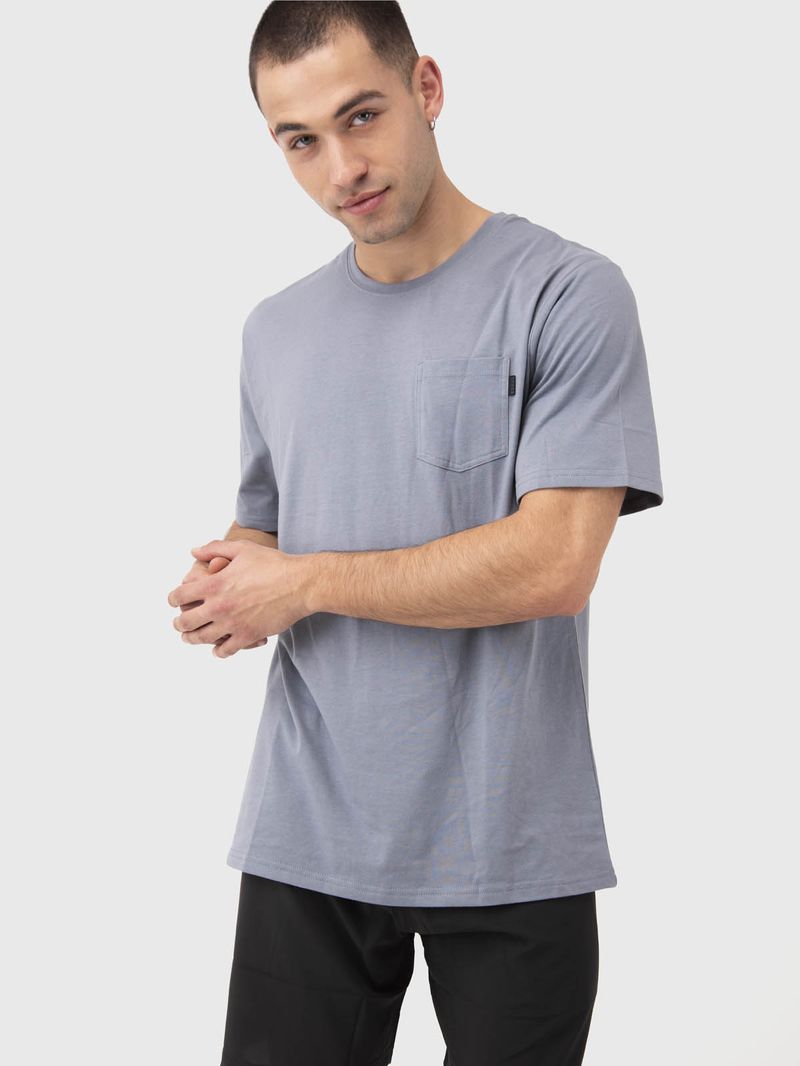 Polera Hombre Pocket T-Shirt Gris Bsoul