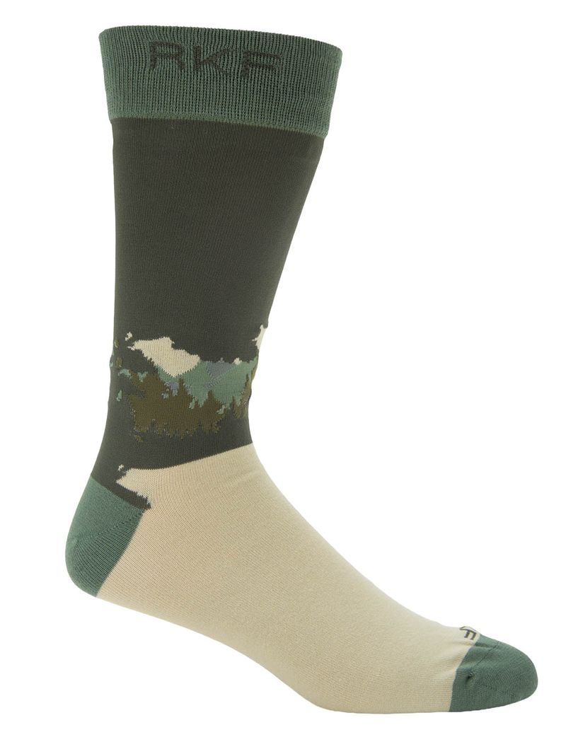 Calcetin Bambú Hombre Diff Trees Verde Rockford