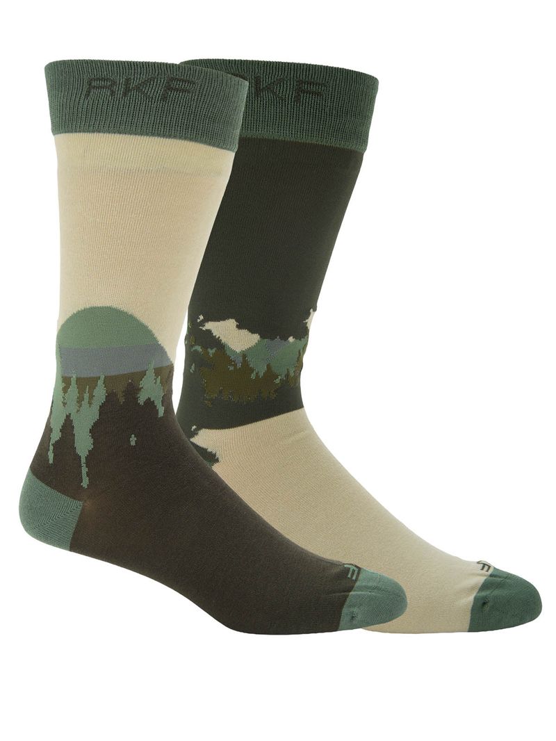 Calcetin Bambú Hombre Diff Trees Verde Rockford