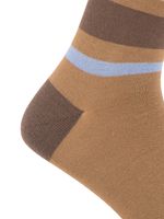 Calcetin Bambú Hombre Stripes Café Rockford