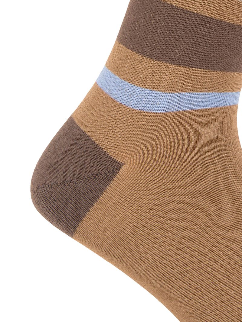 Calcetin Bambú Hombre Stripes Café Rockford