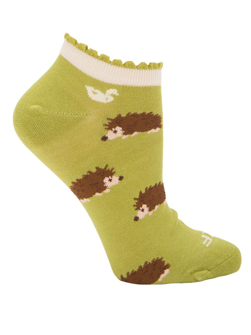 Calcetin Bambú Mujer Ped St Porcup Verde Rockford