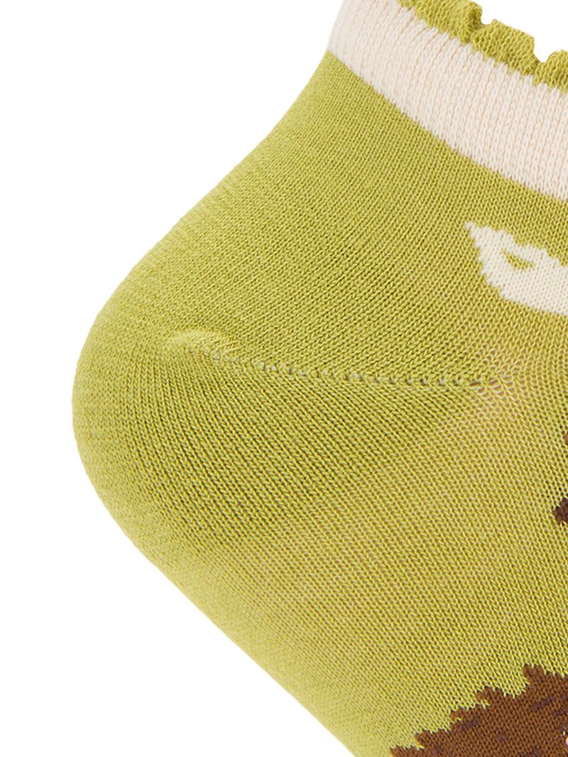 Calcetin Bambú Mujer Ped St Porcup Verde Rockford