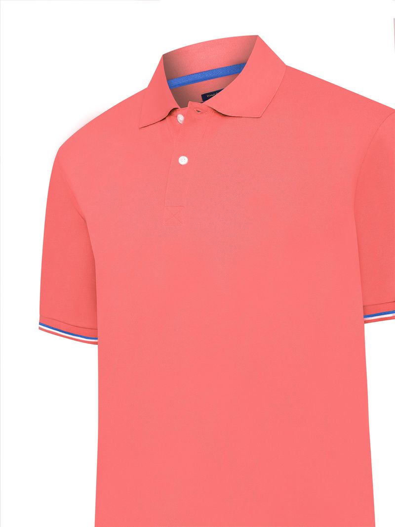 Polera Algodón Pima Hombre Mitchell Naranjo Rockford