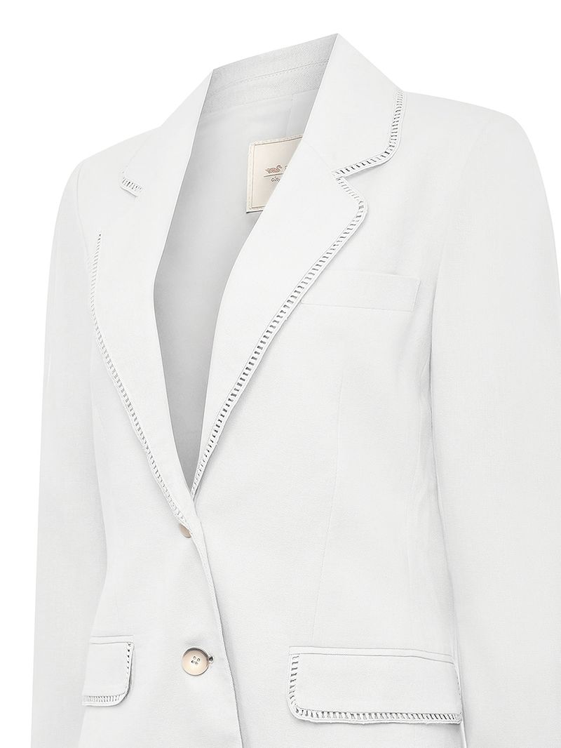 Chaqueta Lino Mujer Anana Blanco Rockford