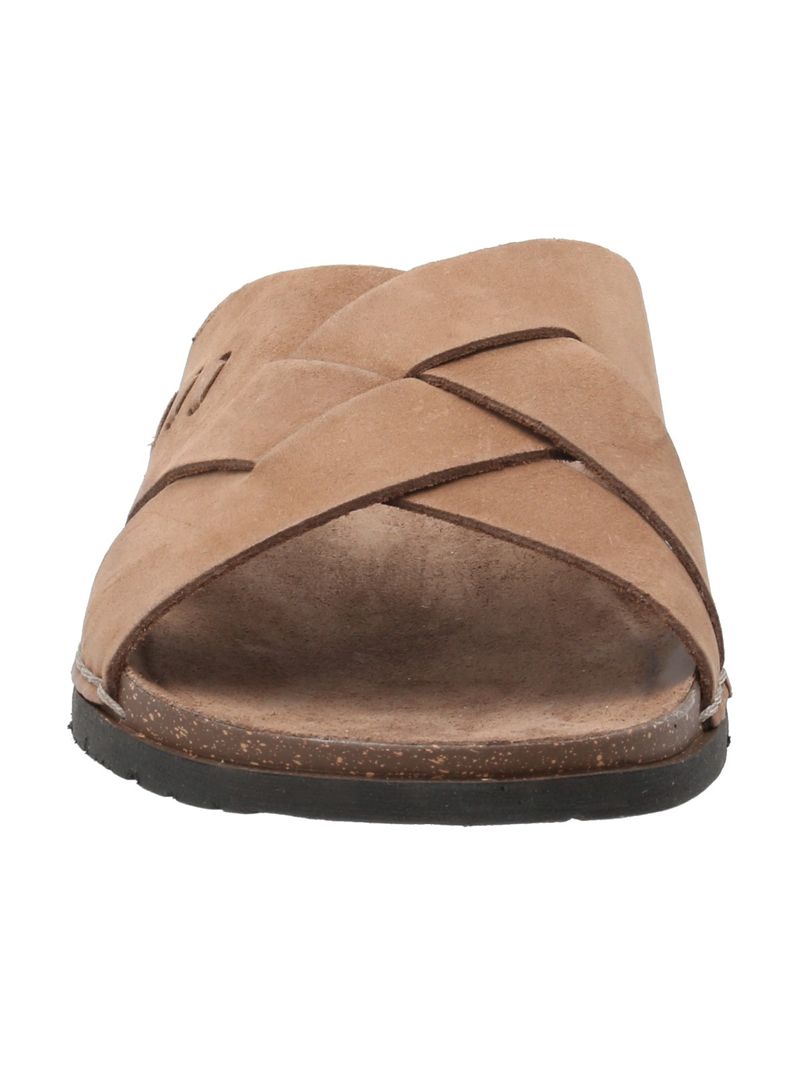 Sandalia Cuero Hombre Gorrión Café Rockford