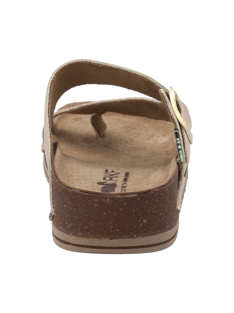 Sandalia Cuero Mujer Milán Metalizado Rockford