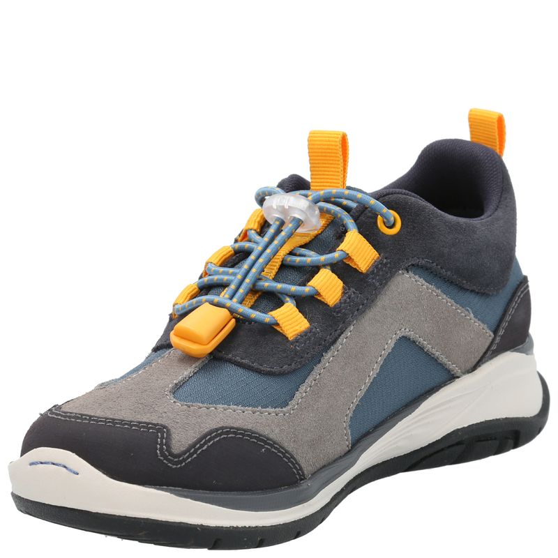 Zapatilla Cuero Niño Fastland Azul