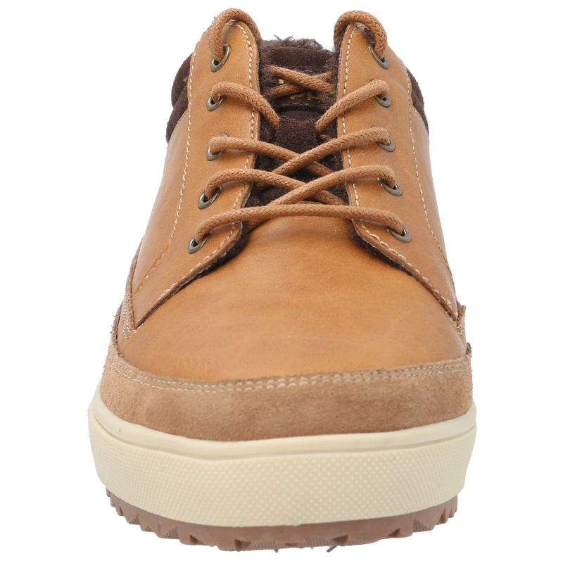 Zapatilla Cuero Niño Slalom Low Café