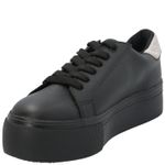 Zapatilla Cuero Niña Quens Negro