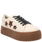 Zapatilla Cuero Niña Quens Beige