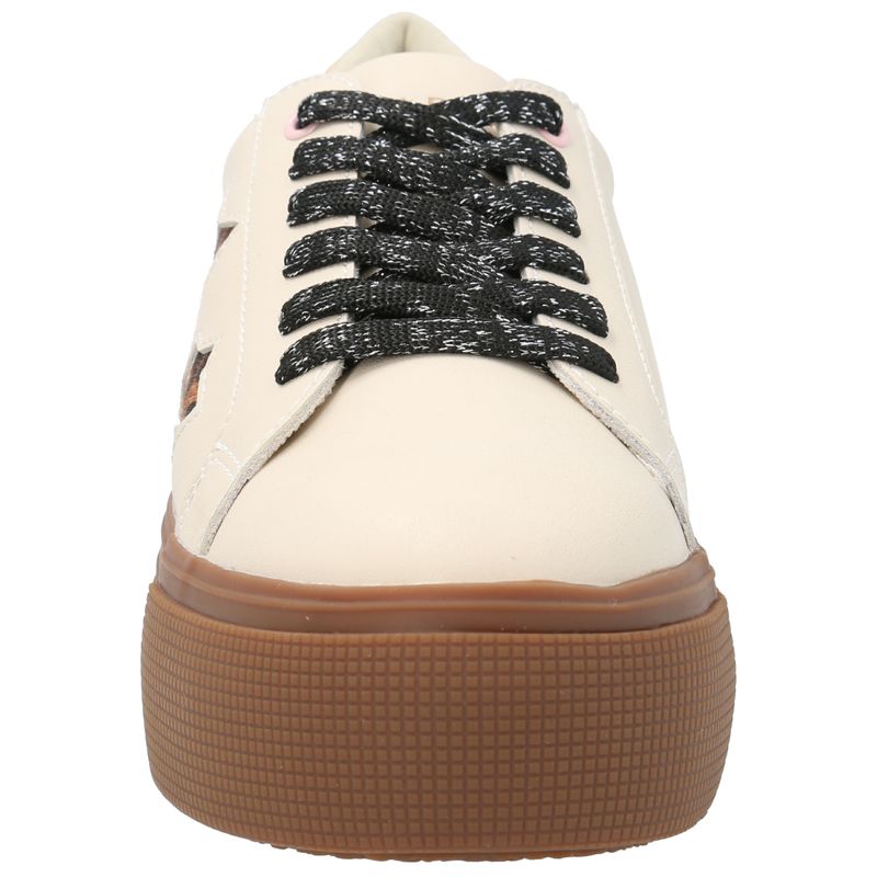 Zapatilla Cuero Niña Quens Beige