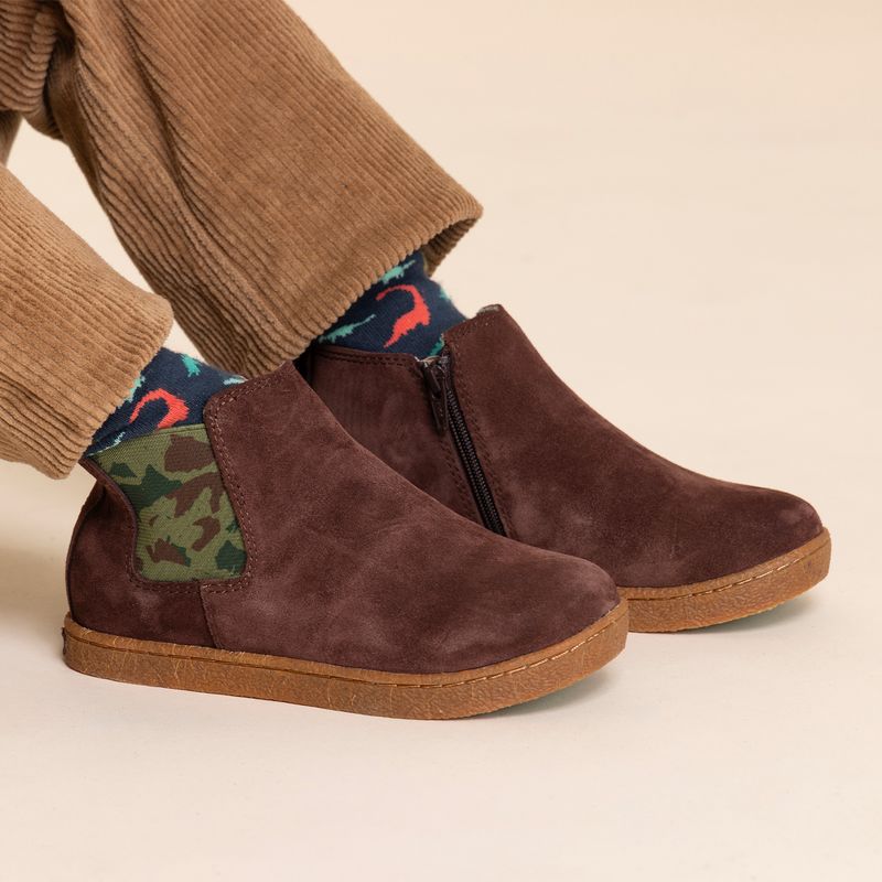 Botín Gamuza Niño Piombino Café