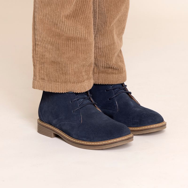 Botín Cuero Niño New Safari-K Azul