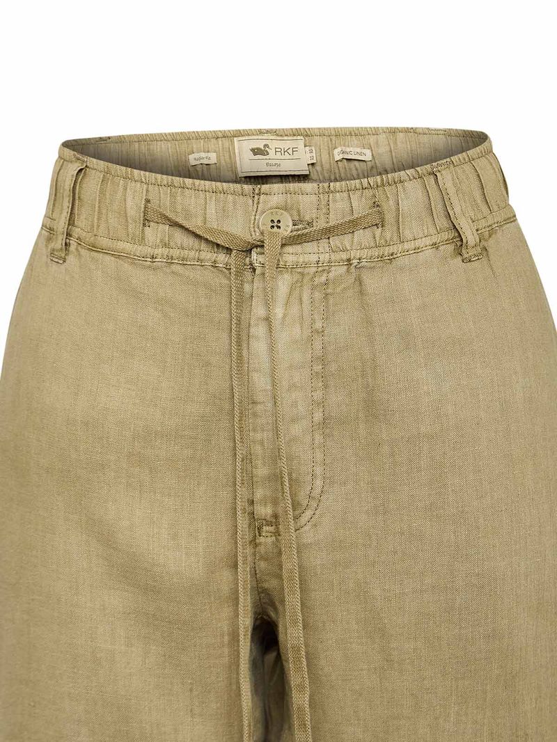 Pantalón Lino Orgánico Hombre Lisbon Verde Rockford