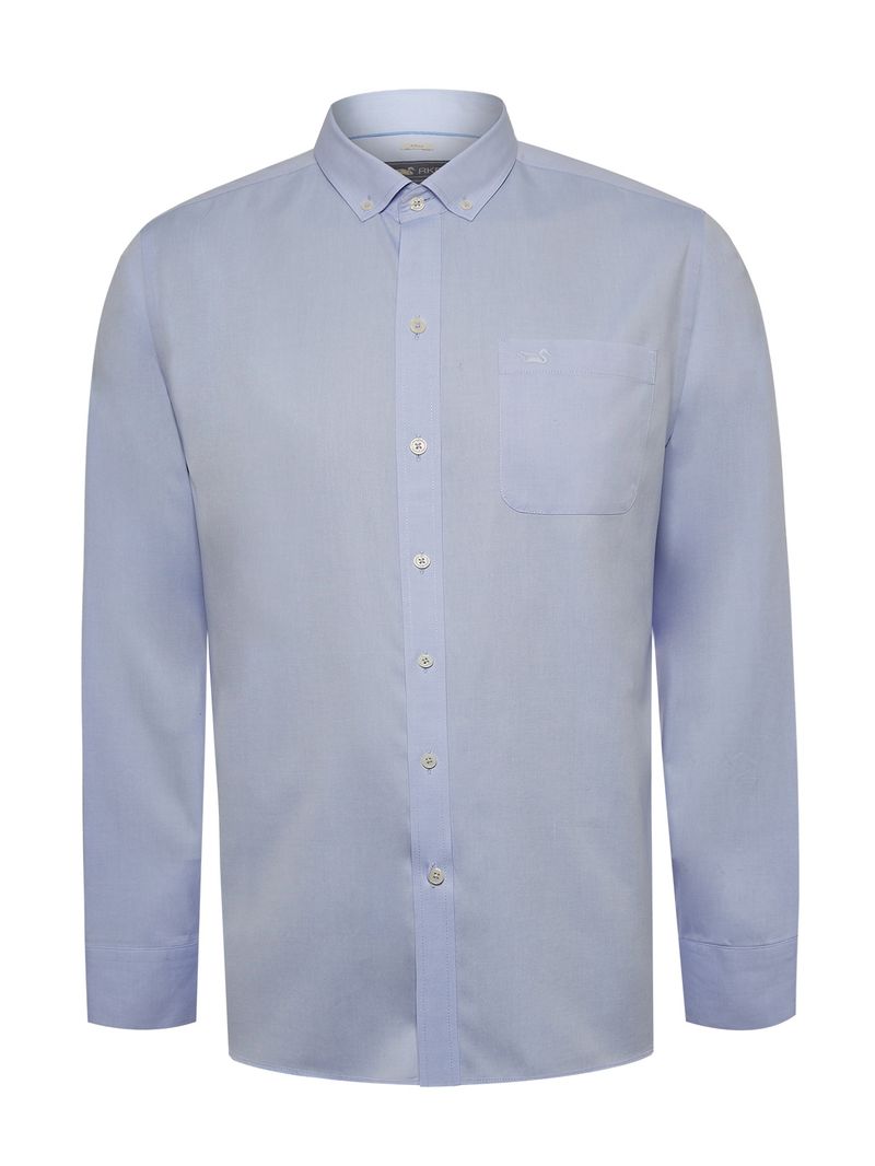 Camisa Algodón Hombre Farifax Azul Rockford