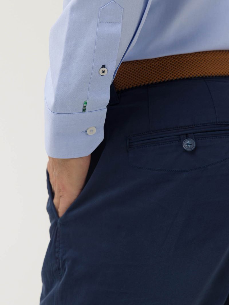 Camisa Algodón Hombre Farifax Azul Rockford