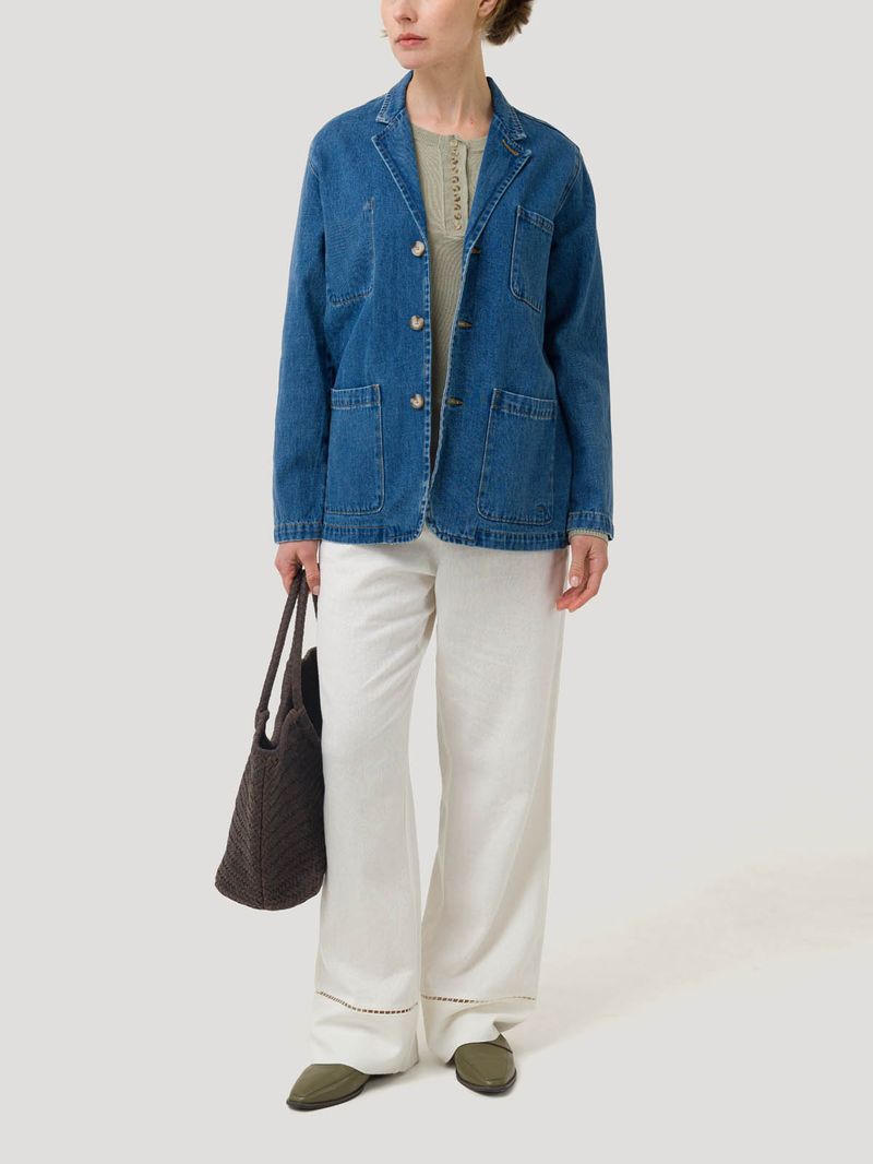 Chaqueta Algodón Mujer Lime Azul Rockford