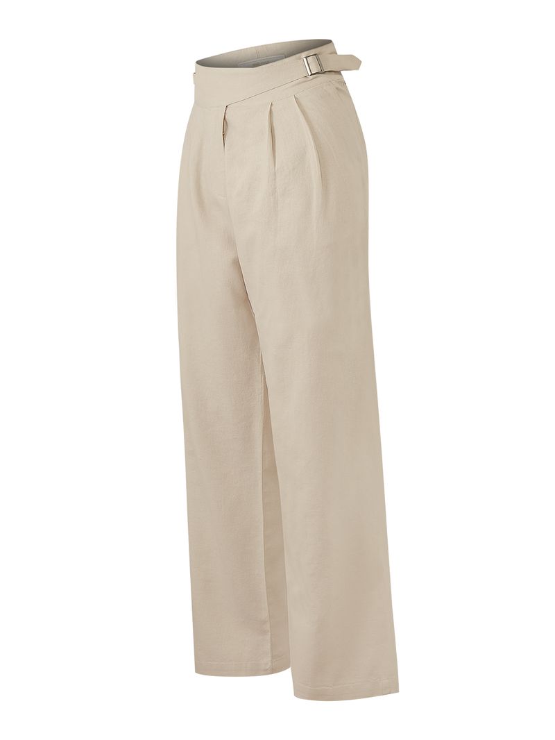 Pantalón Lino Orgánico Mujer Ava Beige Rockford